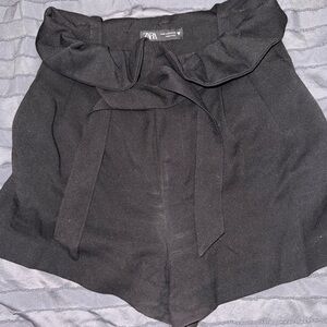Zara High Waist Black Women's Shorts
